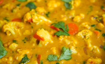 make an image Jamaican Vegan Cauliflower Curry