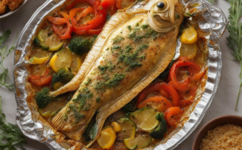 Baked Swai & Vegetables in Foil