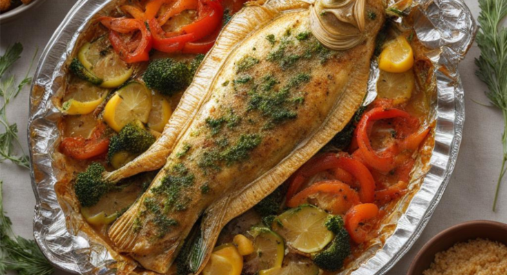 Baked Swai & Vegetables in Foil