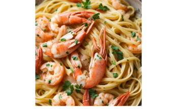 Creamy Lobster and Shrimp Scampi Linguine