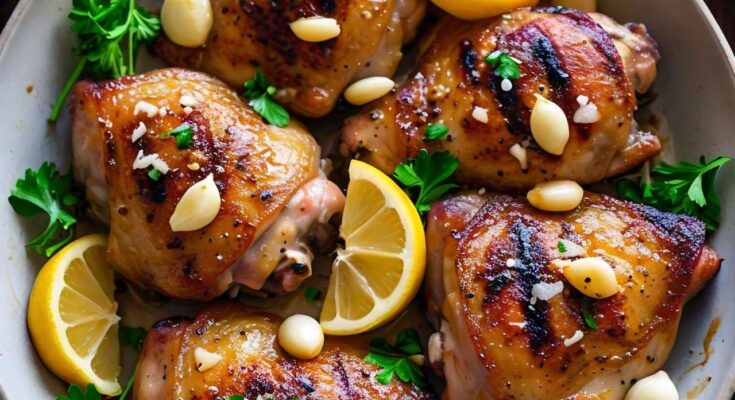 Lemon Garlic Parmesan Chicken Thighs Recipe