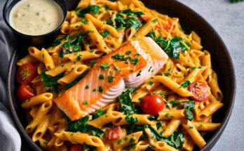 Rasta Pasta with Salmon